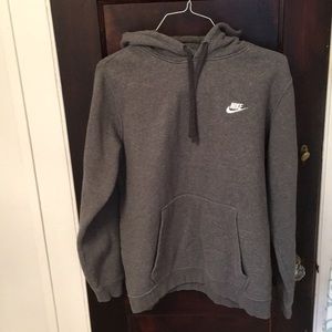 Gray Nike Logo Hoodie